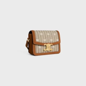 Sac Teen Triomphe en textile avec motif Triomphe intégral et cuir de veau