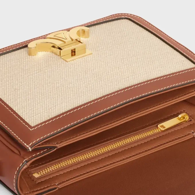 Sac Teen Triomphe en textile et cuir de veau