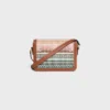Sac Teen Triomphe en textile rayé et cuir de veau