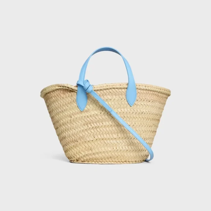 Sac Teen Triomphe Panier pour adolescent en feuilles de palmier et cuir de veau Sac Teen Triomphe Panier pour adolescent en feuilles de palmier et cuir de veau