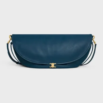Sac Triomphe Halfmoon en cuir d&rsquo;agneau souple et brillant