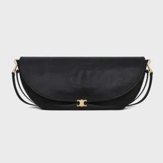 Sac Triomphe Halfmoon en cuir d&rsquo;agneau souple et brillant