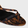 Sandales CELINE Ava en tissu gros-grain imprimé léopard
