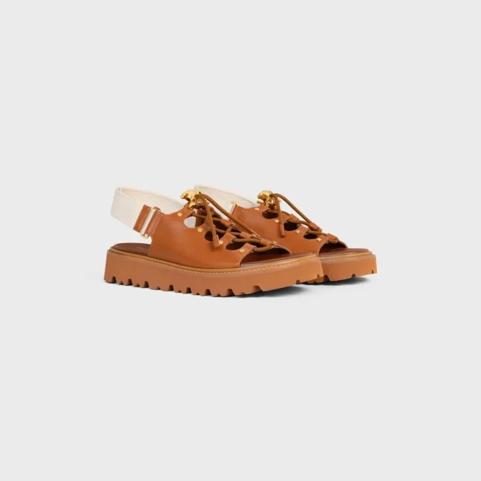 Sandales CELINE Billie Chunky en cuir de veau et textile