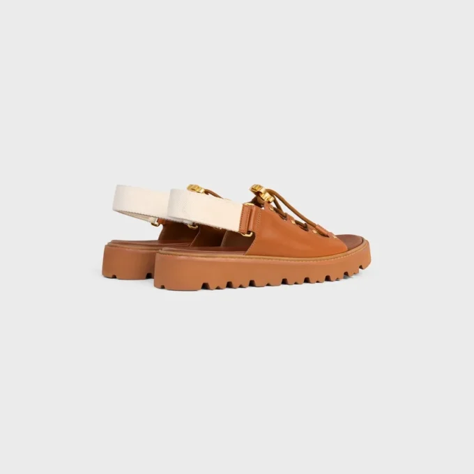 Sandales CELINE Billie Chunky en cuir de veau et textile