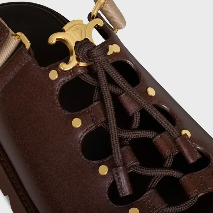 Sandales CELINE Billie Chunky en cuir de veau et textile
