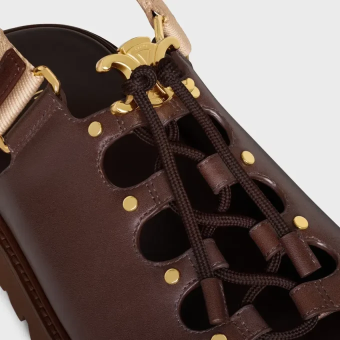 Sandales CELINE Billie Chunky en cuir de veau et textile