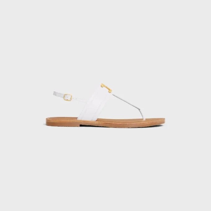 Sandales CELINE Lympia Triomphe en cuir de veau