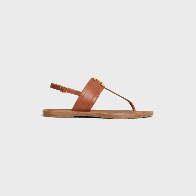 Sandales CELINE Lympia Triomphe en cuir de veau