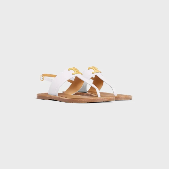 Sandales CELINE Lympia Triomphe en cuir de veau