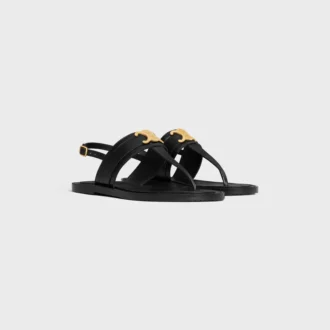 Sandales CELINE Lympia Triomphe en cuir de veau