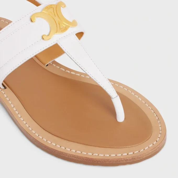 Sandales CELINE Lympia Triomphe en cuir de veau