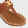 Sandales CELINE Lympia Triomphe en cuir de veau