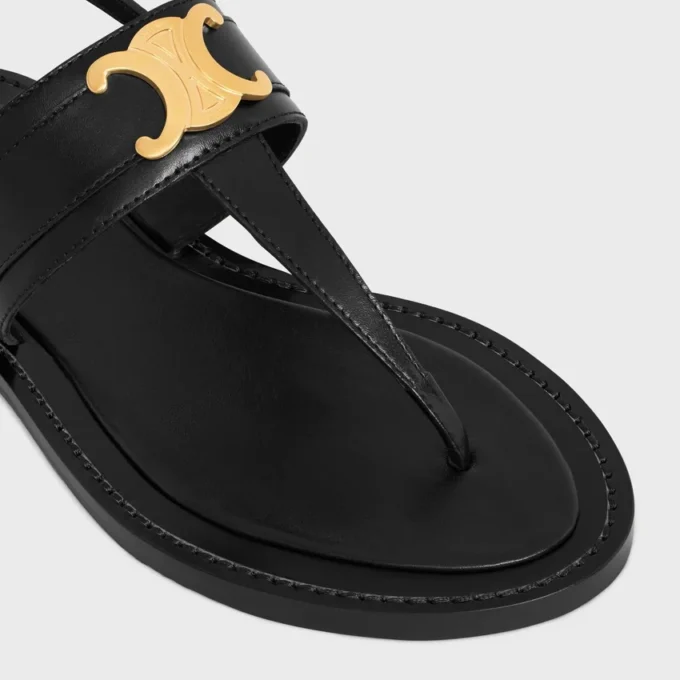 Sandales CELINE Lympia Triomphe en cuir de veau