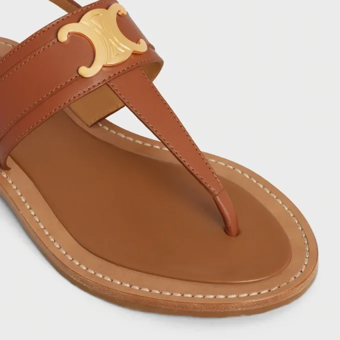 Sandales CELINE Lympia Triomphe en cuir de veau