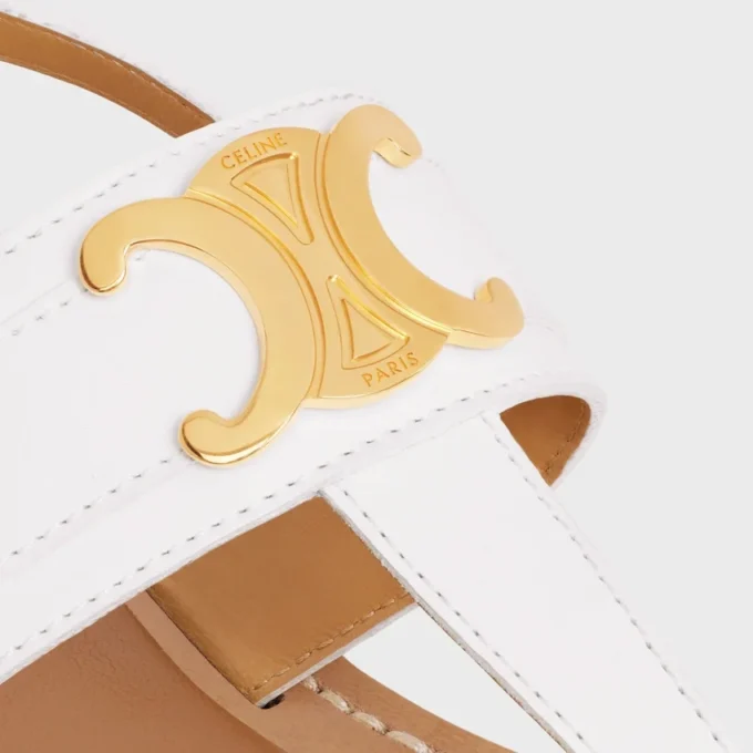 Sandales CELINE Lympia Triomphe en cuir de veau
