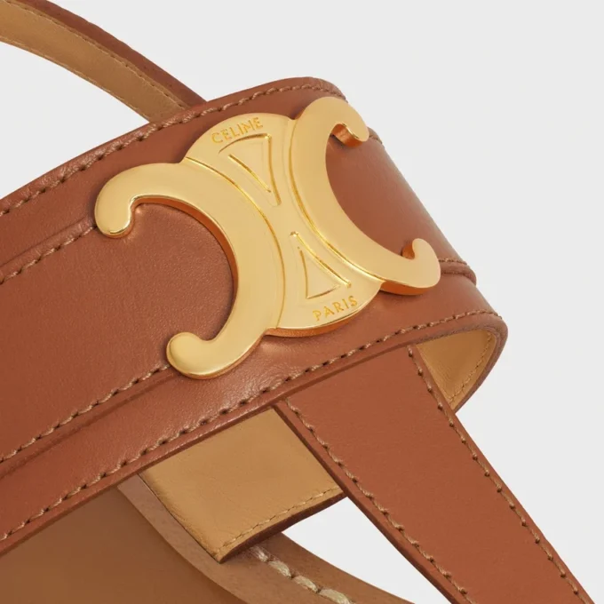 Sandales CELINE Lympia Triomphe en cuir de veau