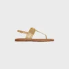 Sandales CELINE Lympia Triomphe en cuir de veau laminé
