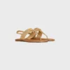 Sandales CELINE Lympia Triomphe en cuir de veau laminé