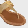 Sandales CELINE Lympia Triomphe en cuir de veau laminé