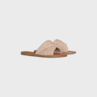 Sandales CELINE Lympia Twisted en tissu éponge