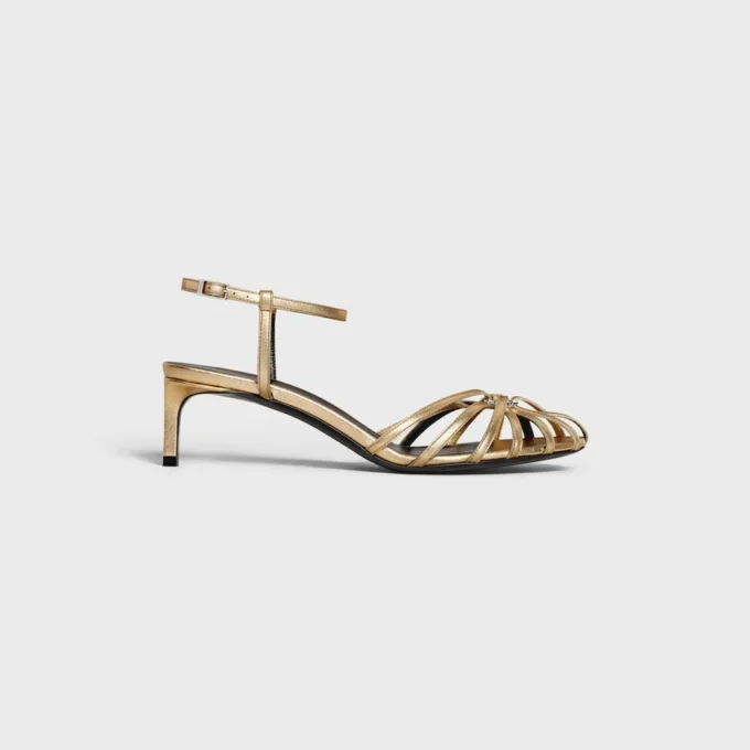 Sandales CELINE Triomphe en cuir d&rsquo;agneau laminé
