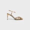 Sandales CELINE Triomphe en cuir d&rsquo;agneau laminé
