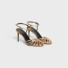 Sandales CELINE Triomphe en cuir d&rsquo;agneau laminé