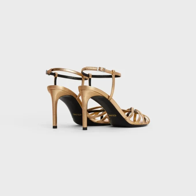 Sandales CELINE Triomphe en cuir d&rsquo;agneau laminé