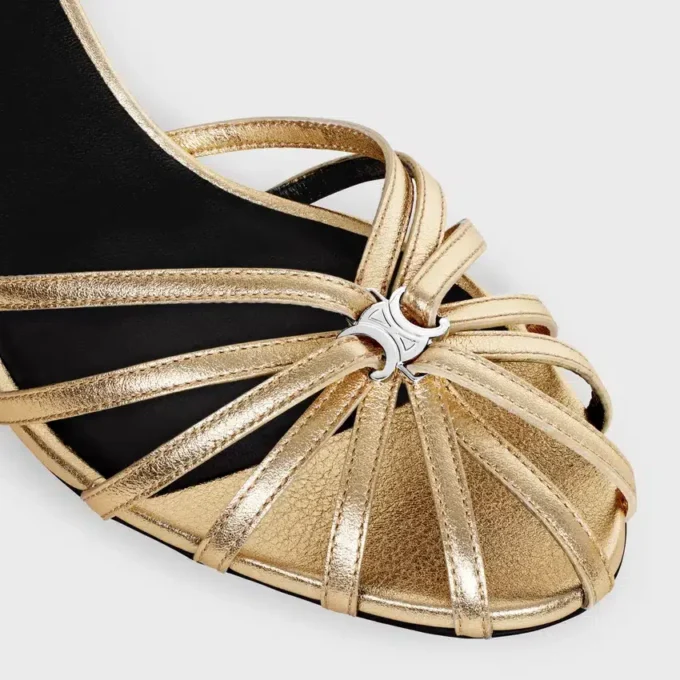 Sandales CELINE Triomphe en cuir d&rsquo;agneau laminé