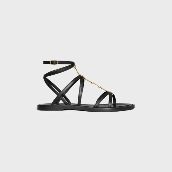 Sandales à lanières CELINE Lympia avec ornements en cuir de veau