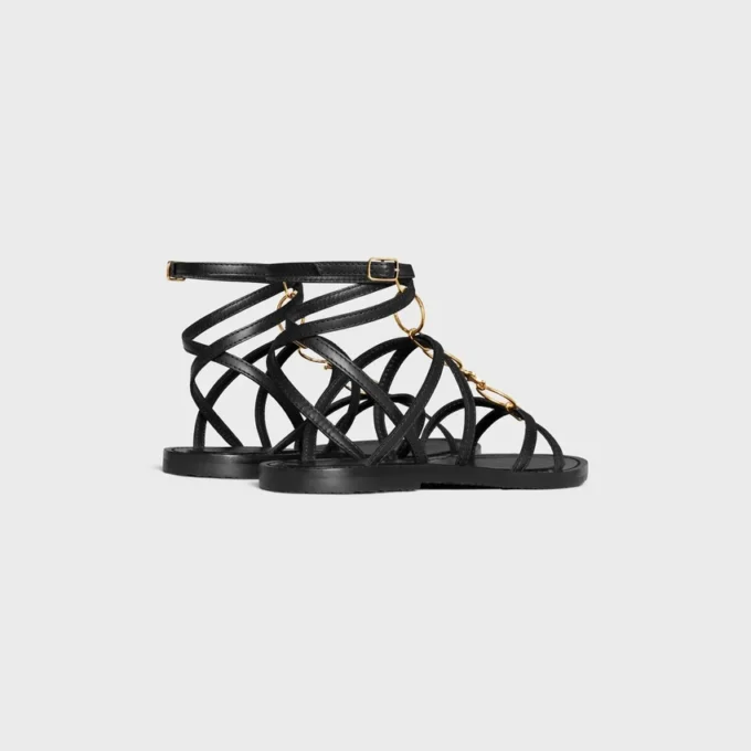 Sandales à lanières CELINE Lympia avec ornements en cuir de veau
