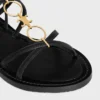 Sandales à lanières CELINE Lympia avec ornements en cuir de veau