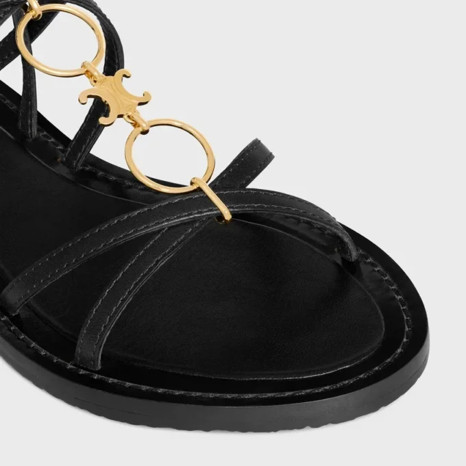 Sandales à lanières CELINE Lympia avec ornements en cuir de veau