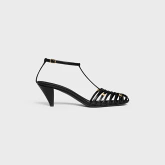 Sandales à talons cage en cuir de chèvre