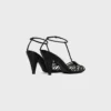 Sandales à talons cage en cuir de chèvre Sandales à talons cage en cuir de chèvre