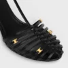 Sandales à talons cage en cuir de chèvre Sandales à talons cage en cuir de chèvre