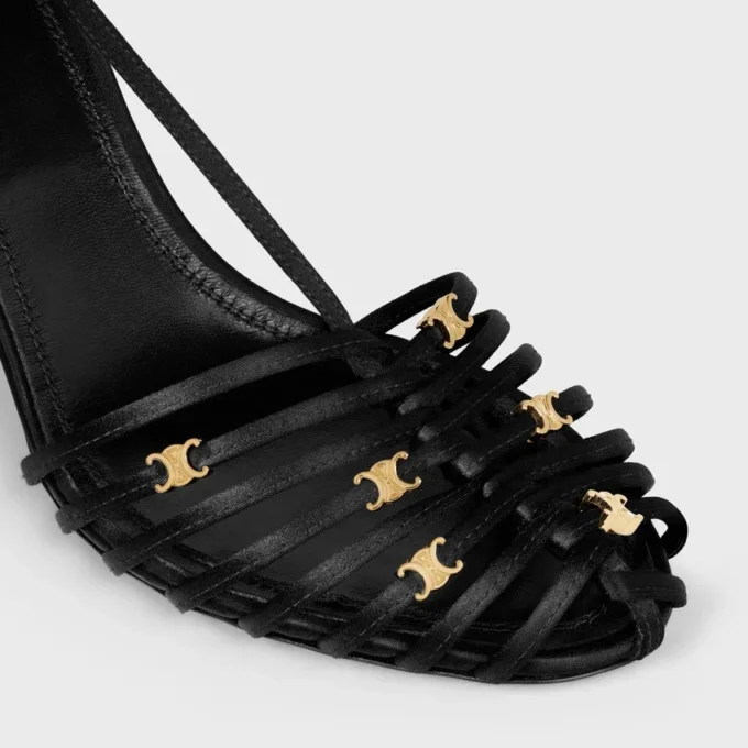 Sandales à talons cage en satin Sandales à talons cage en satin