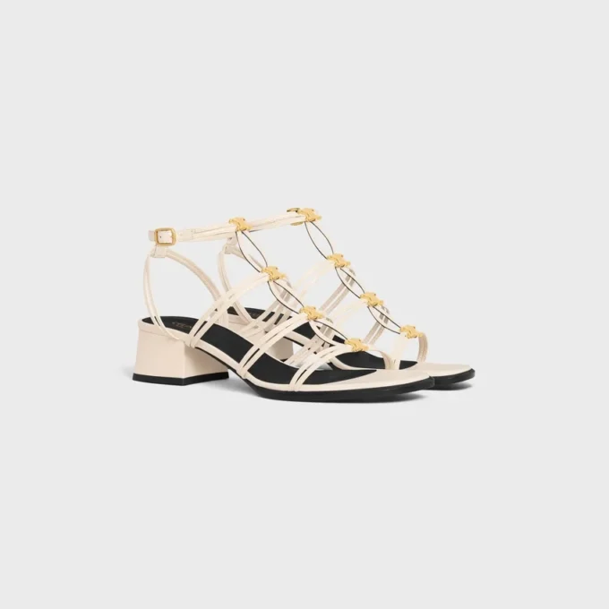 Sandales à talons CléMence en cuir d&rsquo;agneau