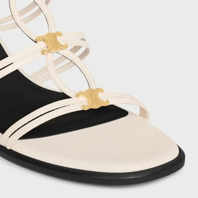 Sandales à talons CléMence en cuir d&rsquo;agneau