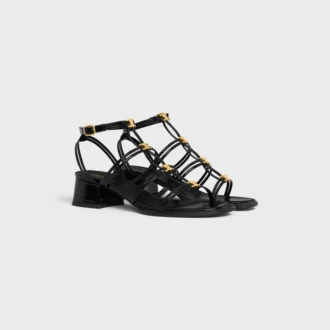 Sandales à talons CléMence en cuir de veau brillant