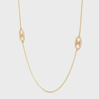 Sautoir Maillon Triomphe en or jaune et diamants