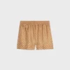Short de pyjama en twill de soie