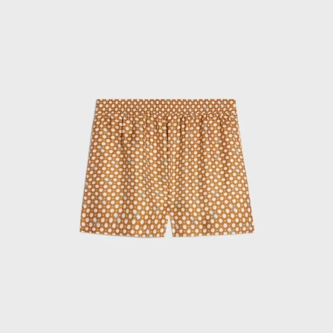 Short de pyjama en twill de soie