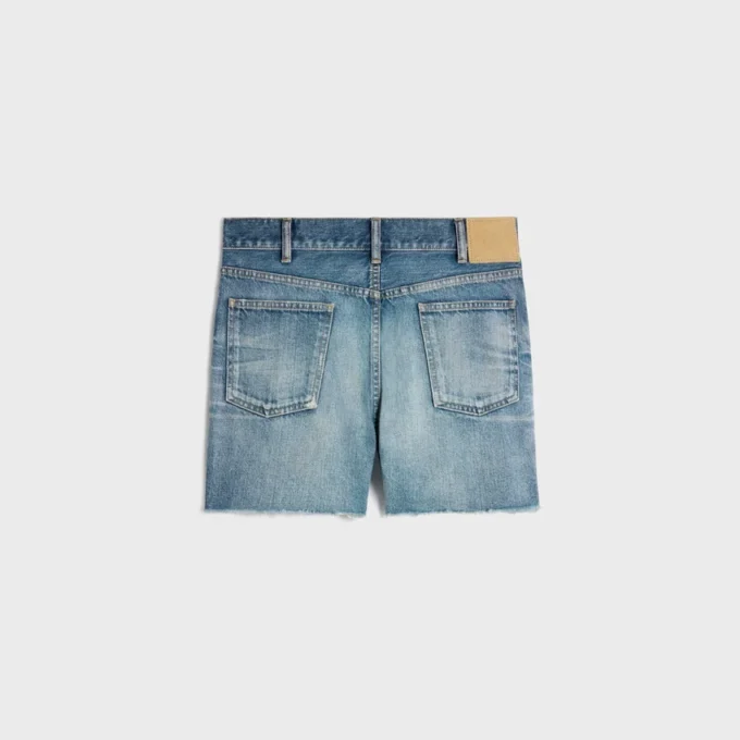 Short de skate en denim délavé Electric Sky