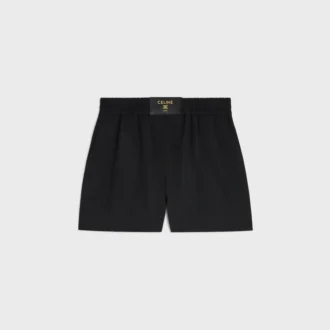 Short en sergé de laine