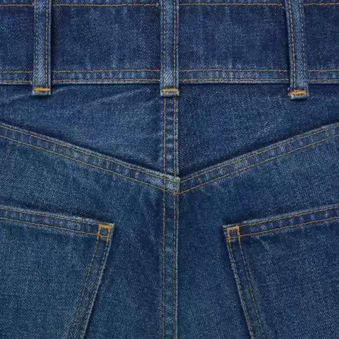 Short Kitty en denim délavé foncé