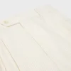 Short Masculin à triple pli en laine rayée