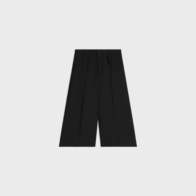 Short Montauk en gabardine de laine et mohair