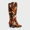 Stage – Bottes hautes en patchwork de python Stage – Bottes hautes en patchwork de python